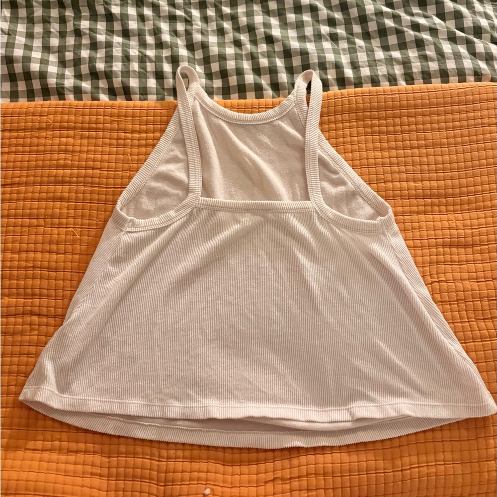 White Ribbed Tank Top - Picture 2 of 2